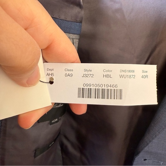 J.Crew Ludlow Tollegno 1900 Blue Italian Wool Suit Jacket Size 40R NWT - Picture 12 of 12